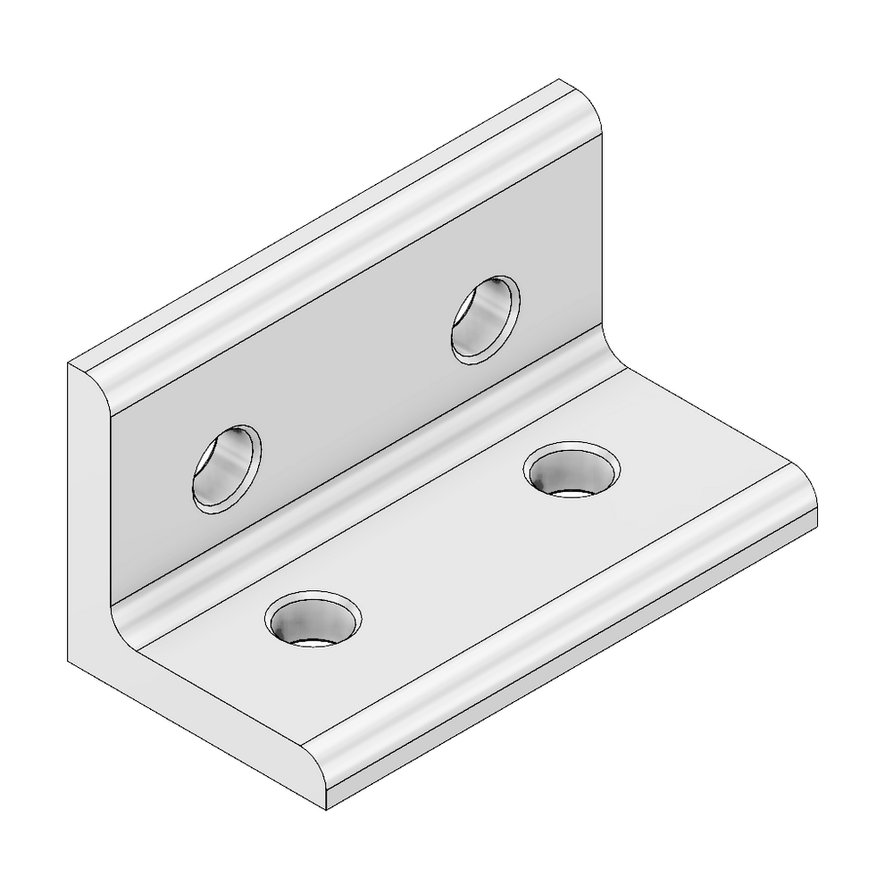 40-543-3SS MODULAR SOLUTIONS ANGLE BRACKET<BR>30MM TALL X 60MM WIDE WITH STAINLESS STEEL HARDWARE